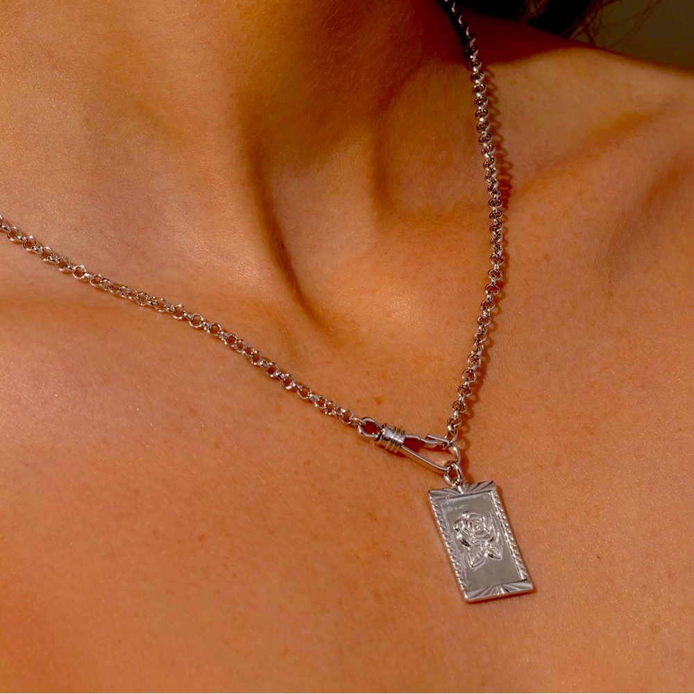 NEW Uncommon James Silver Rosy Pendant Necklace